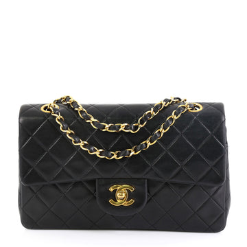 Chanel Vintage Classic Double Flap Bag Quilted Lambskin Small