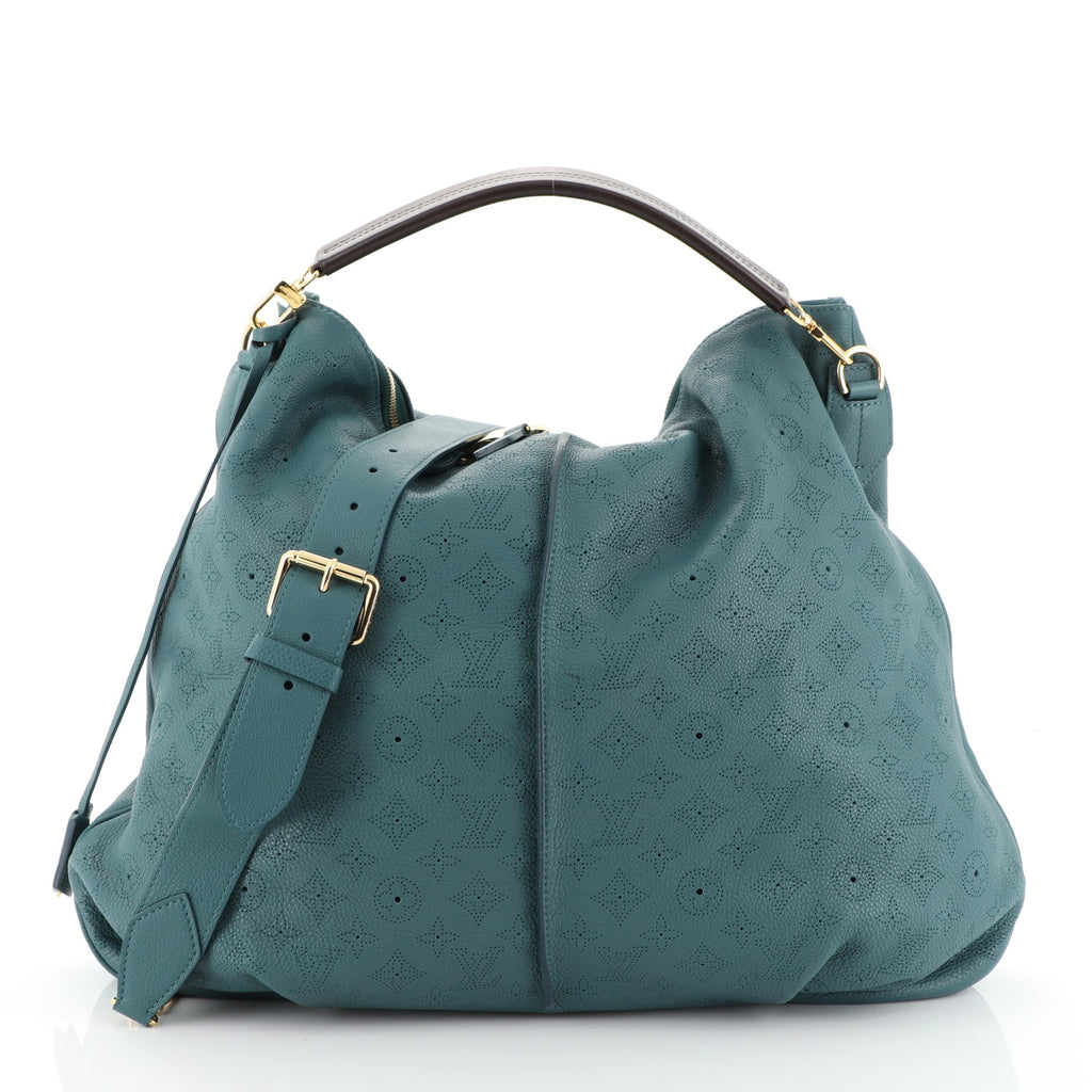 Louis Vuitton Selene Handbag Mahina Leather GM Blue 45922192