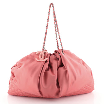 Chanel Melrose Cabas Tote Satin Large
