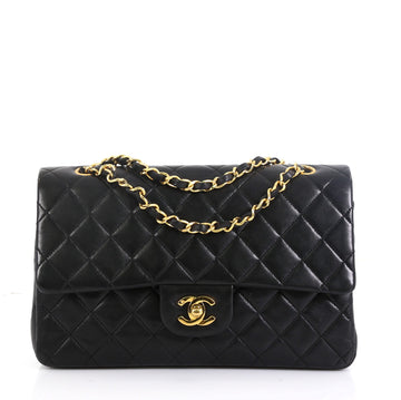 Chanel Vintage Classic Double Flap Bag Quilted Lambskin Medium