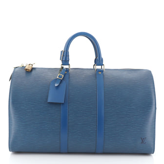 Louis Vuitton Keepall Bag Epi Leather 45 Blue 45922220