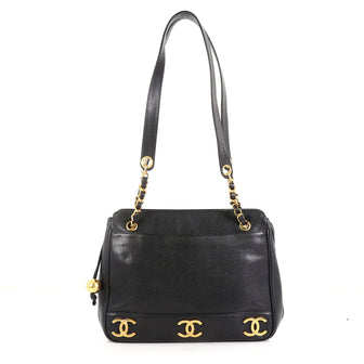 Chanel Vintage CC Shoulder Bag Caviar Medium
