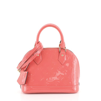 Louis Vuitton Alma Handbag Monogram Vernis BB Pink 45922228