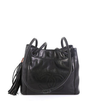 Chanel Vintage CC Tassel Shoulder Bag Lambskin Small