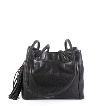 Chanel Vintage CC Tassel Shoulder Bag Lambskin Small