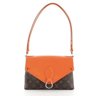 Louis Vuitton Saint Michel Handbag Monogram Canvas and Epi Leather 