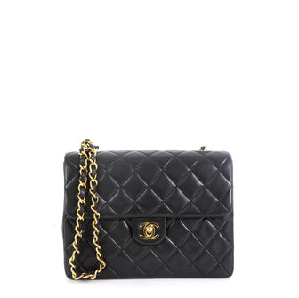 Chanel Vintage Square Classic Flap Bag Quilted Lambskin Small