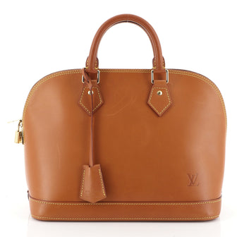 Louis Vuitton Alma Handbag Nomade Leather PM Brown 45922252