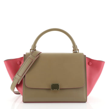 Bicolor Trapeze Handbag Leather Small
