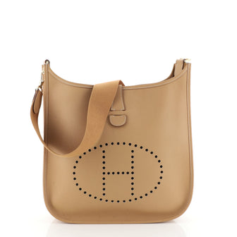 Hermes Evelyne Crossbody Gen I Courchevel GM Neutral 45922281