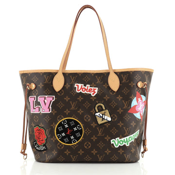 Louis Vuitton Neverfull NM Tote Limited Edition Patches Monogram Canvas MM