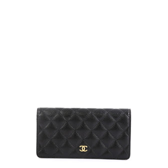 Chanel L-Yen Wallet Quilted Caviar 