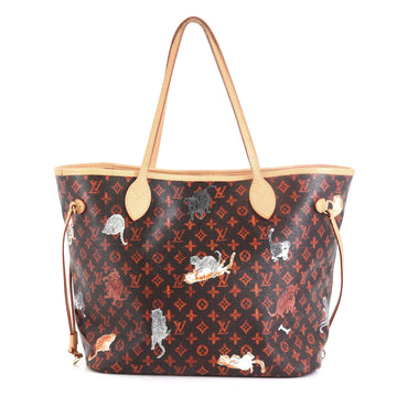 Louis Vuitton Neverfull NM Tote Limited Edition Grace Coddington Catogram Canvas MM