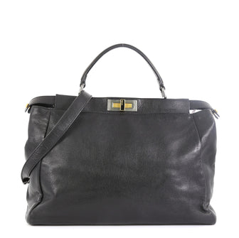 Fendi Peekaboo Bag Soft Leather Large Black 4592241