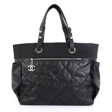 Chanel Biarritz Pocket Tote Quilted Coated Canvas Large