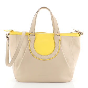 Salvatore Ferragamo Gancini Satchel Leather Medium