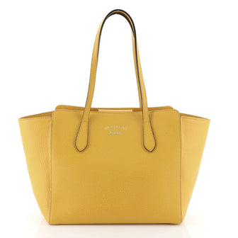 Gucci Swing Tote Leather Small Yellow 4592280
