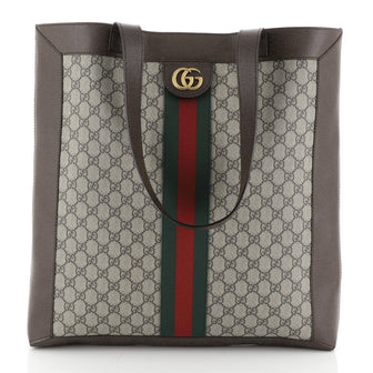 Gucci Ophidia Soft Open Tote GG Coated Canvas Large Brown 4592287