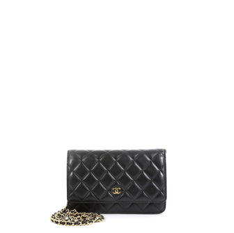 Chanel Wallet on Chain Quilted Lambskin Black 459229