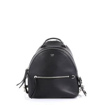 Fendi By The Way Backpack Leather with Crystals Mini Black 459241