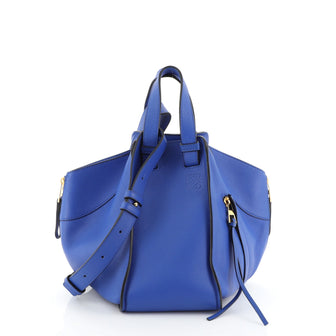 Loewe Hammock Bag Leather Small Blue 459242