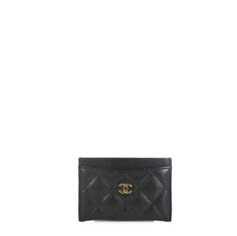 Chanel Classic Card Holder Quilted Caviar Black 459491