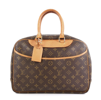 Louis Vuitton Deauville Handbag Monogram Canvas Brown 4596922
