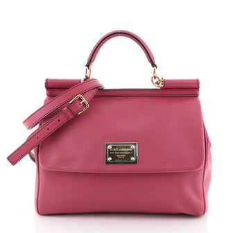 Dolce & Gabbana Miss Sicily Bag Leather Large Pink 4596933