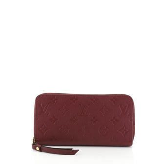 Louis Vuitton Zippy Wallet Monogram Empreinte Leather Red 459694
