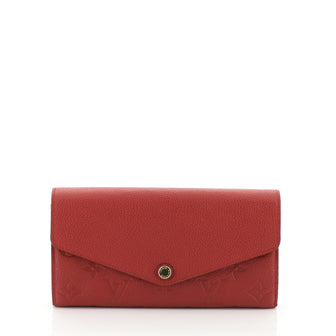 Louis Vuitton Sarah Wallet NM Monogram Empreinte Leather Red 459697