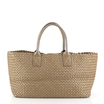 Bottega Veneta Cabat Tote Metallic Intrecciato Nappa Medium