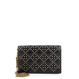 Christian Dior Lady Dior Wallet on Chain Cannage Studded Leather 