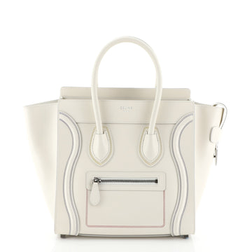 Celine Luggage Handbag Smooth Leather Micro