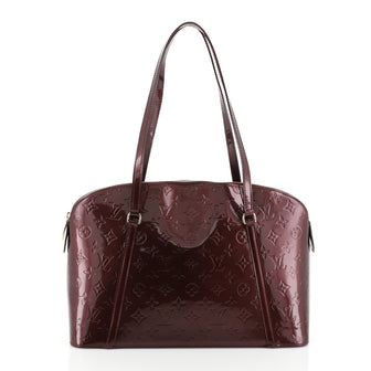 Louis Vuitton Avalon Zipped Handbag Monogram Vernis Red 459712