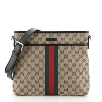 Gucci Web Messenger Bag GG Coated Canvas Medium