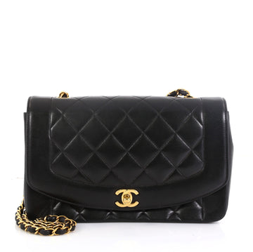Chanel Vintage Diana Flap Bag Quilted Lambskin Medium