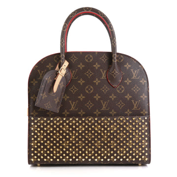Louis Vuitton Christian Louboutin Shopping Bag Calf Hair and Monogram Canvas 