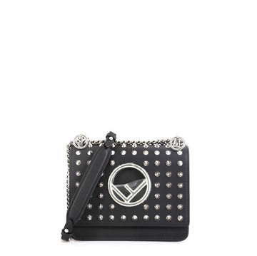 Fendi Kan I F Shoulder Bag Studded Leather Small