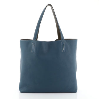 Hermes Double Sens Tote Clemence 45 Blue 459751