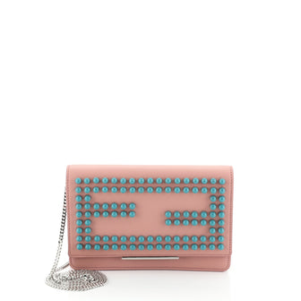 Fendi Wallet on Chain Studded Leather 
