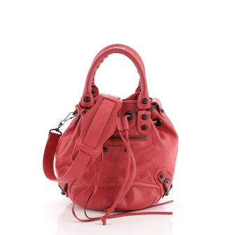 Balenciaga Pom Pon Classic Studs Bag Leather 