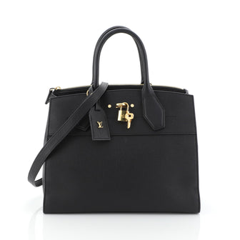 Louis Vuitton City Steamer Handbag Leather MM