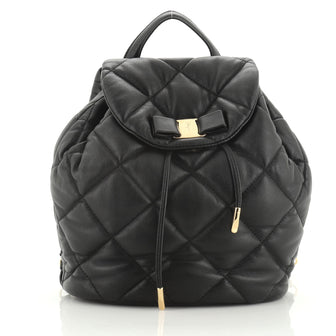 Salvatore Ferragamo Giuliette Backpack Quilted Leather 