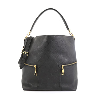 Louis Vuitton Melie Handbag Monogram Empreinte Leather Black 460002