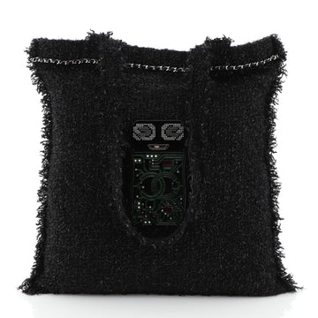 Chanel Shopping Tote Embellished Tweed Large