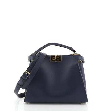 Fendi Peekaboo Essentially Bag Leather Blue 4601930