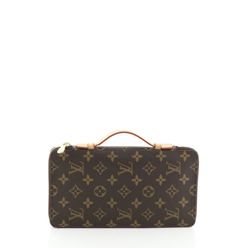 Louis Vuitton Zippy Wallet Macassar Monogram Canvas XL Brown 460195