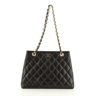 Chanel Vintage Shopping Tote Quilted Lambskin Medium