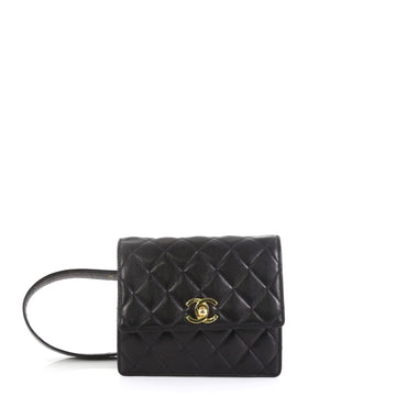 Chanel Vintage CC Flap Waist Bag Quilted Leather Small