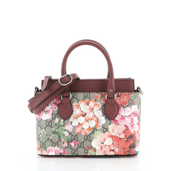 Linea A Convertible Tote Blooms Print GG Coated Canvas Mini